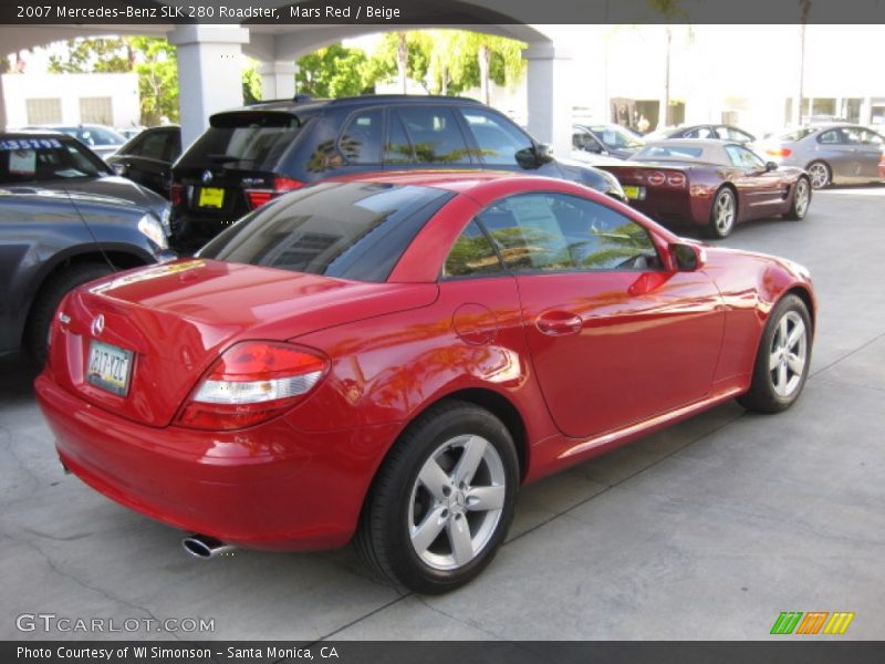 Mars Red / Beige 2007 Mercedes-Benz SLK 280 Roadster
