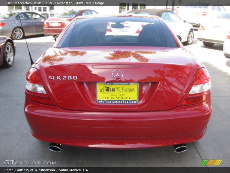 Mars Red / Beige 2007 Mercedes-Benz SLK 280 Roadster