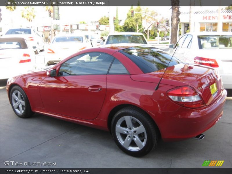 Mars Red / Beige 2007 Mercedes-Benz SLK 280 Roadster