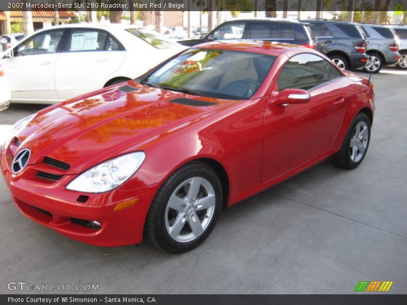 Mars Red / Beige 2007 Mercedes-Benz SLK 280 Roadster