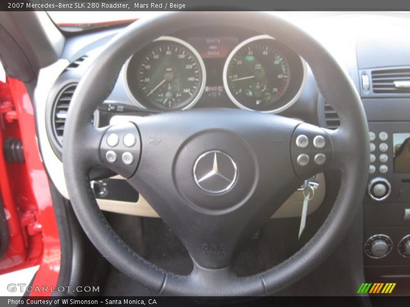 Mars Red / Beige 2007 Mercedes-Benz SLK 280 Roadster