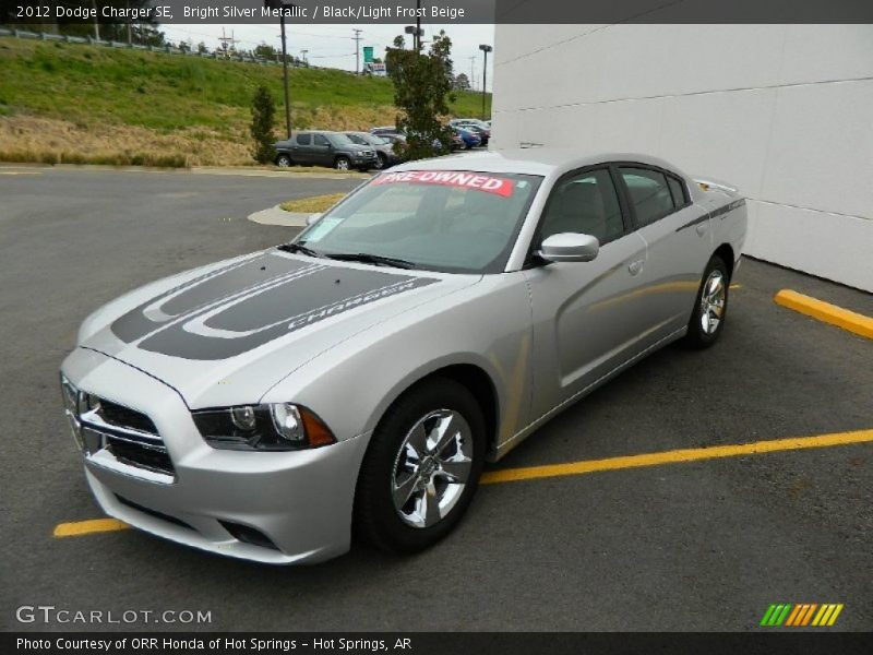Bright Silver Metallic / Black/Light Frost Beige 2012 Dodge Charger SE
