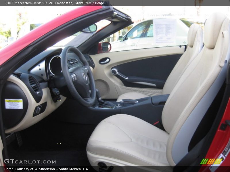 Mars Red / Beige 2007 Mercedes-Benz SLK 280 Roadster
