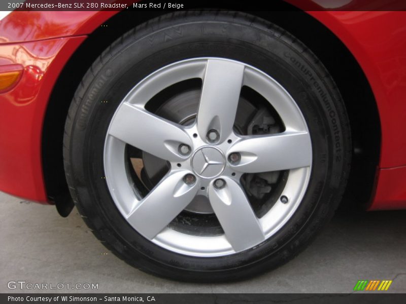 Mars Red / Beige 2007 Mercedes-Benz SLK 280 Roadster