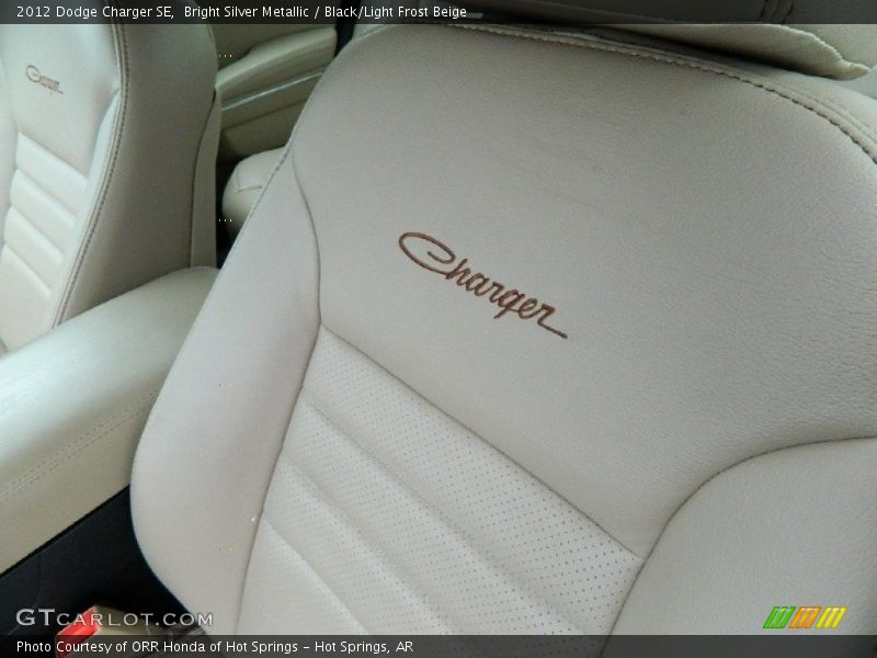 Bright Silver Metallic / Black/Light Frost Beige 2012 Dodge Charger SE