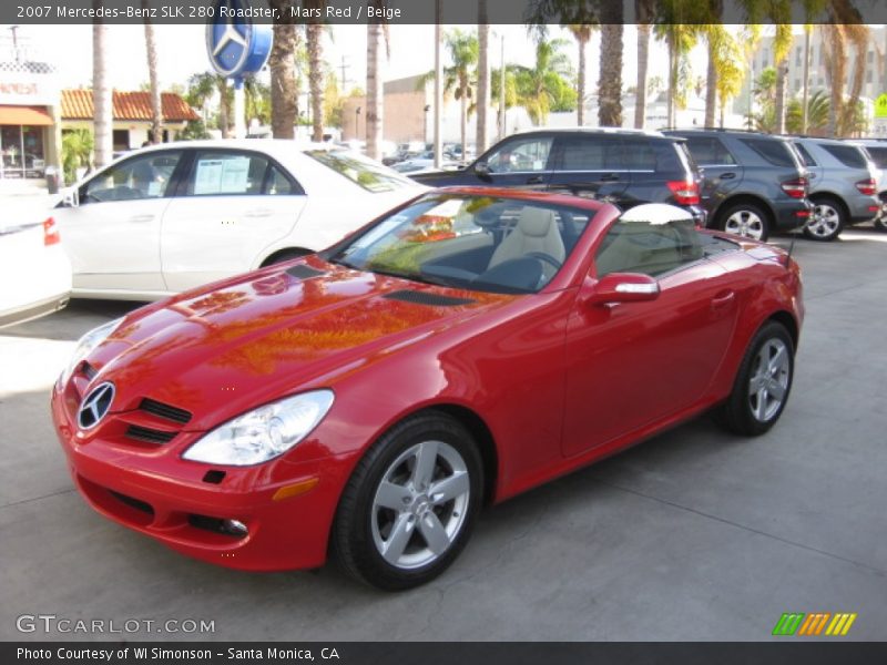 Mars Red / Beige 2007 Mercedes-Benz SLK 280 Roadster