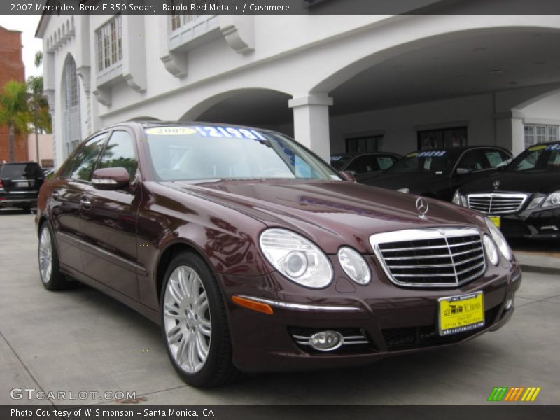 Barolo Red Metallic / Cashmere 2007 Mercedes-Benz E 350 Sedan