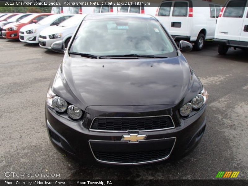 Mocha Bronze Metallic / Jet Black/Dark Titanium 2013 Chevrolet Sonic LS Sedan