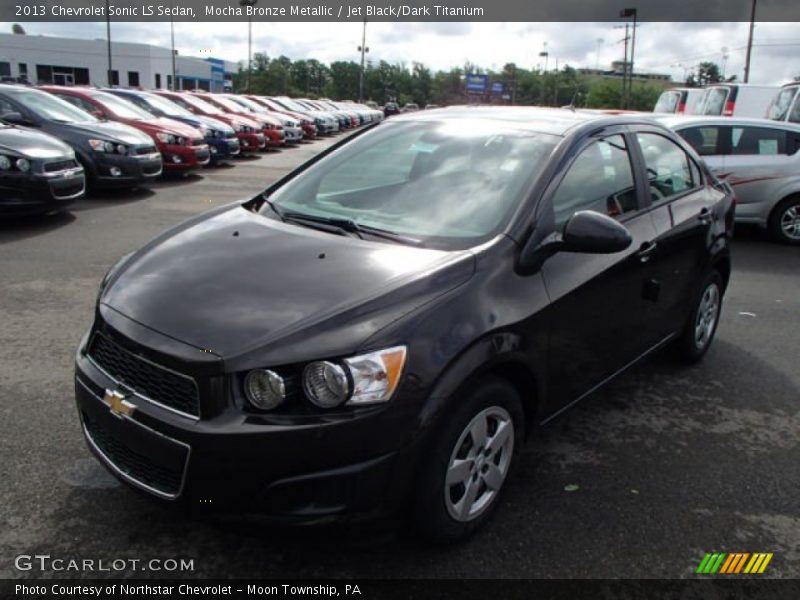 Mocha Bronze Metallic / Jet Black/Dark Titanium 2013 Chevrolet Sonic LS Sedan