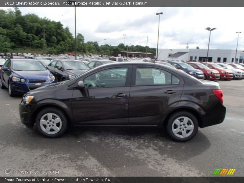 Mocha Bronze Metallic / Jet Black/Dark Titanium 2013 Chevrolet Sonic LS Sedan