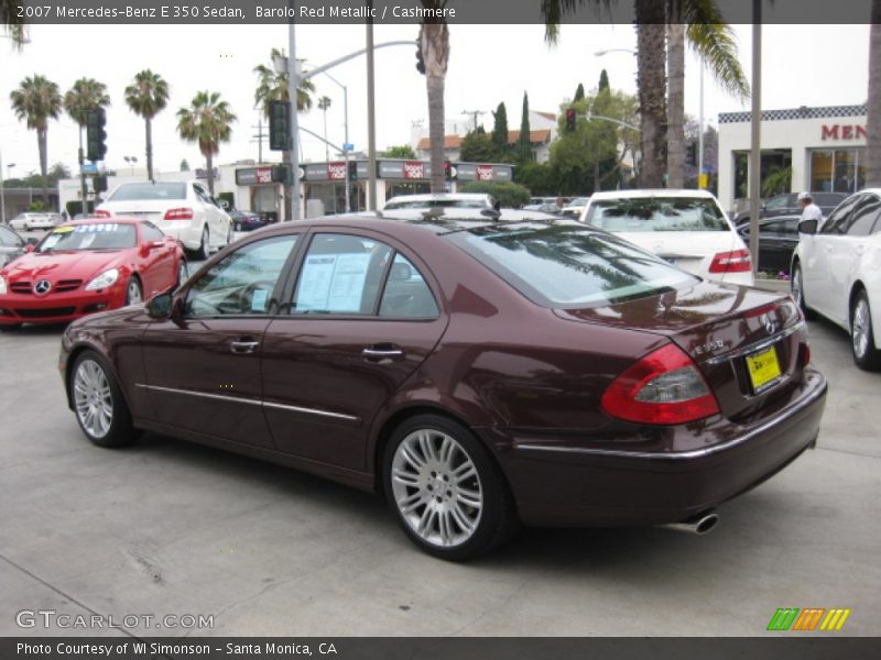 Barolo Red Metallic / Cashmere 2007 Mercedes-Benz E 350 Sedan