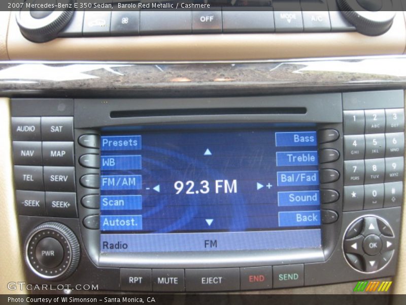 Barolo Red Metallic / Cashmere 2007 Mercedes-Benz E 350 Sedan