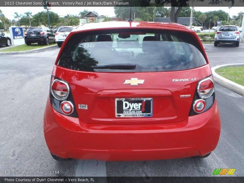 Victory Red / Jet Black/Dark Titanium 2013 Chevrolet Sonic LT Hatch