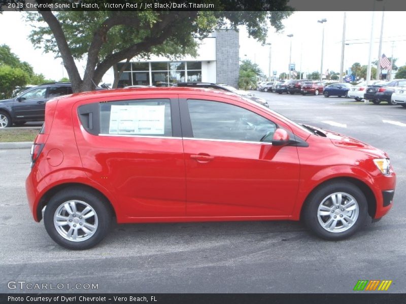 Victory Red / Jet Black/Dark Titanium 2013 Chevrolet Sonic LT Hatch
