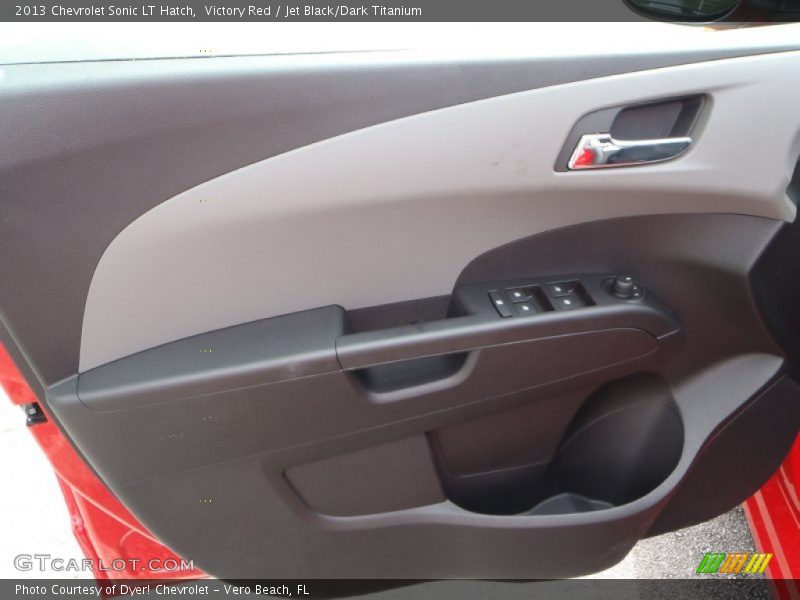 Victory Red / Jet Black/Dark Titanium 2013 Chevrolet Sonic LT Hatch