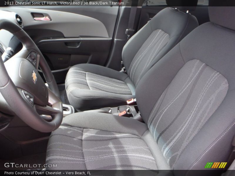 Victory Red / Jet Black/Dark Titanium 2013 Chevrolet Sonic LT Hatch