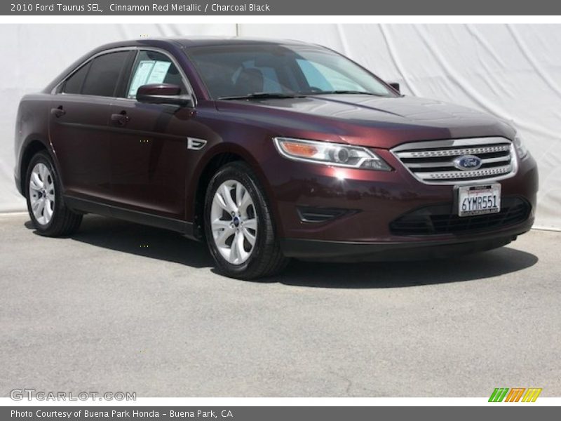 Cinnamon Red Metallic / Charcoal Black 2010 Ford Taurus SEL