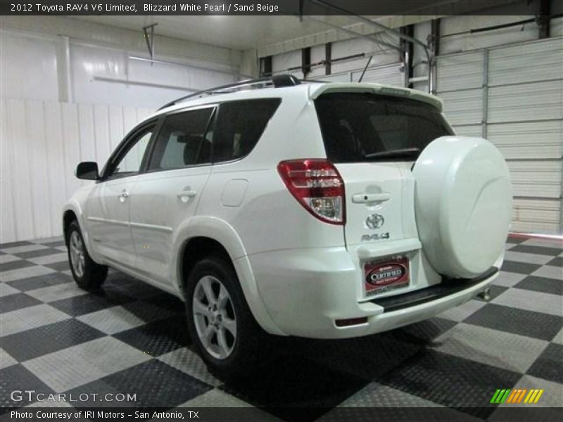 Blizzard White Pearl / Sand Beige 2012 Toyota RAV4 V6 Limited