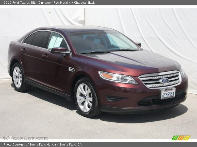 Cinnamon Red Metallic / Charcoal Black 2010 Ford Taurus SEL