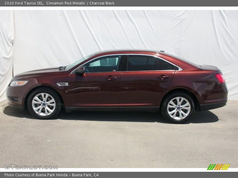 Cinnamon Red Metallic / Charcoal Black 2010 Ford Taurus SEL