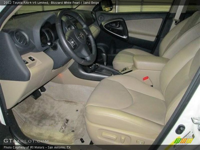 Blizzard White Pearl / Sand Beige 2012 Toyota RAV4 V6 Limited
