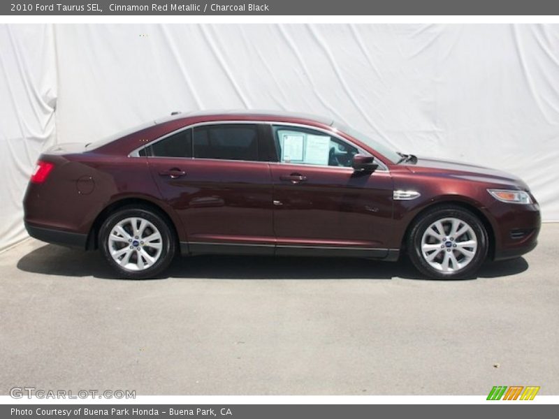 Cinnamon Red Metallic / Charcoal Black 2010 Ford Taurus SEL