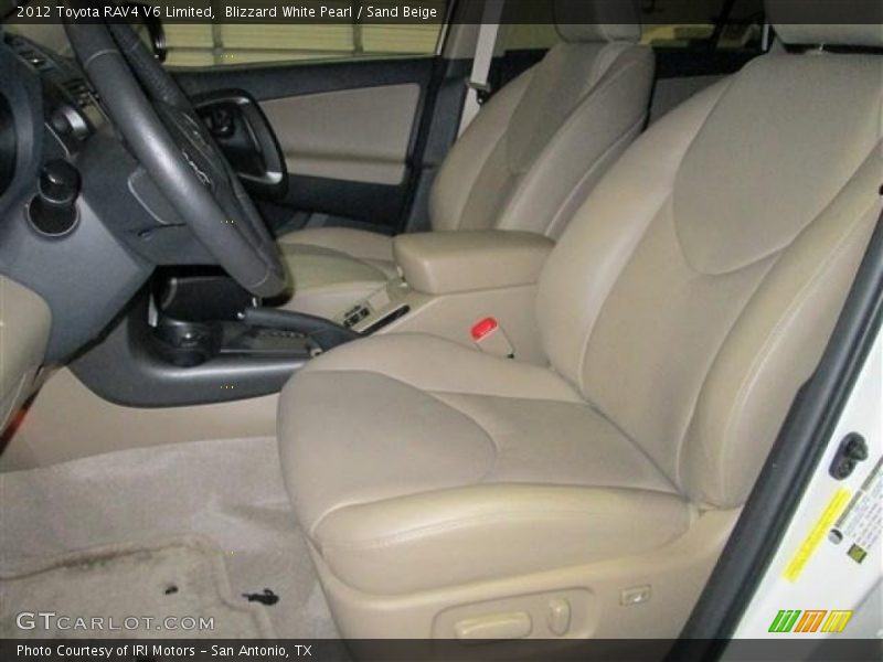Blizzard White Pearl / Sand Beige 2012 Toyota RAV4 V6 Limited