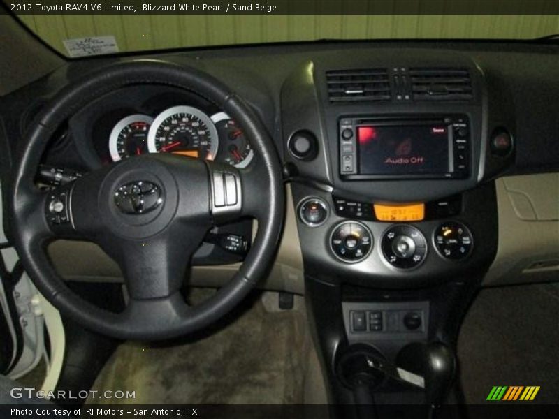 Blizzard White Pearl / Sand Beige 2012 Toyota RAV4 V6 Limited