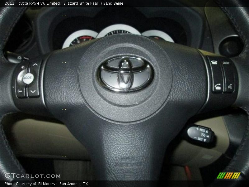 Blizzard White Pearl / Sand Beige 2012 Toyota RAV4 V6 Limited