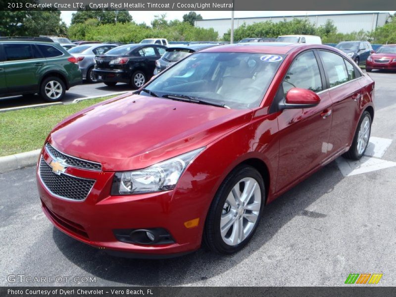 Crystal Red Metallic Tintcoat / Cocoa/Light Neutral 2013 Chevrolet Cruze LTZ