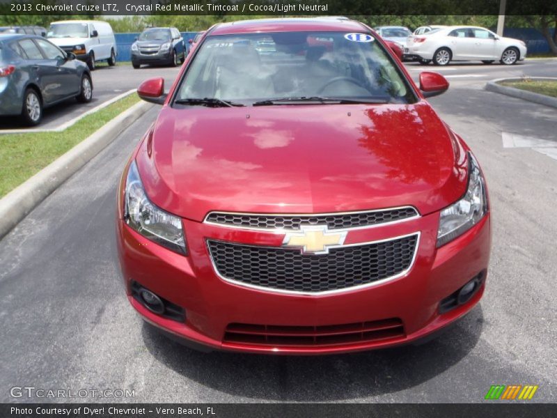 Crystal Red Metallic Tintcoat / Cocoa/Light Neutral 2013 Chevrolet Cruze LTZ