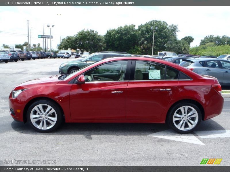 Crystal Red Metallic Tintcoat / Cocoa/Light Neutral 2013 Chevrolet Cruze LTZ