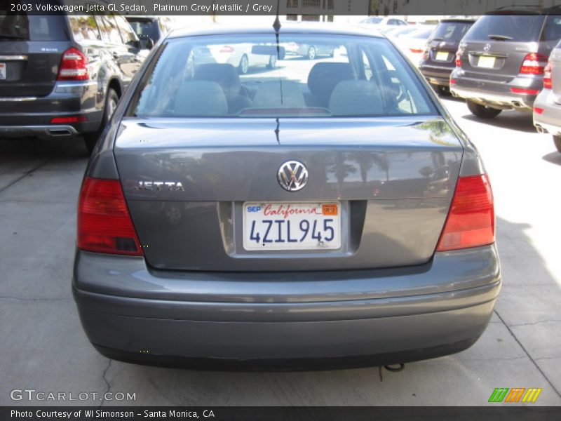 Platinum Grey Metallic / Grey 2003 Volkswagen Jetta GL Sedan