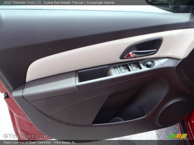 Crystal Red Metallic Tintcoat / Cocoa/Light Neutral 2013 Chevrolet Cruze LTZ