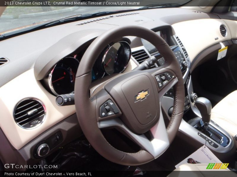 Crystal Red Metallic Tintcoat / Cocoa/Light Neutral 2013 Chevrolet Cruze LTZ