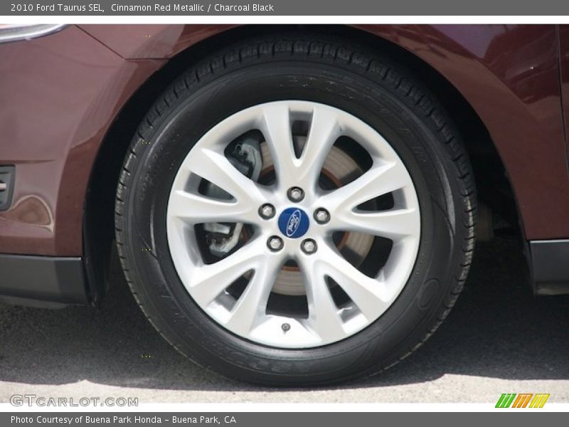 Cinnamon Red Metallic / Charcoal Black 2010 Ford Taurus SEL