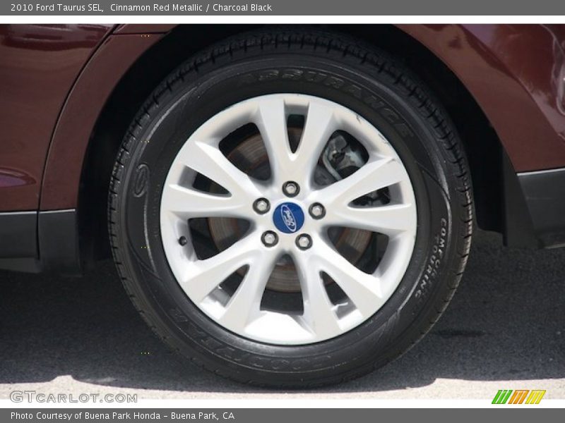 Cinnamon Red Metallic / Charcoal Black 2010 Ford Taurus SEL