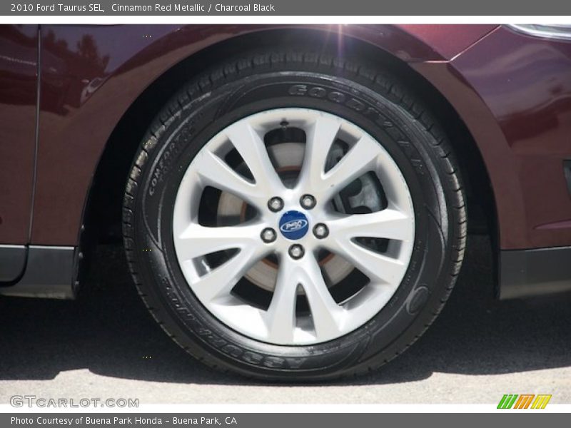 Cinnamon Red Metallic / Charcoal Black 2010 Ford Taurus SEL
