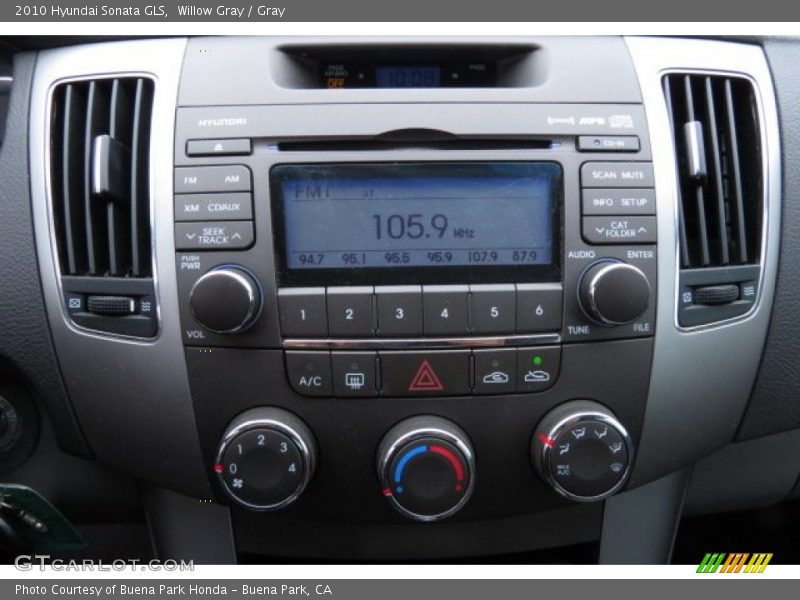 Willow Gray / Gray 2010 Hyundai Sonata GLS