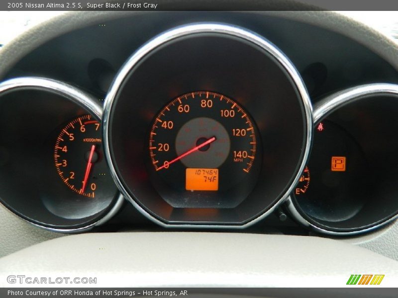 Super Black / Frost Gray 2005 Nissan Altima 2.5 S