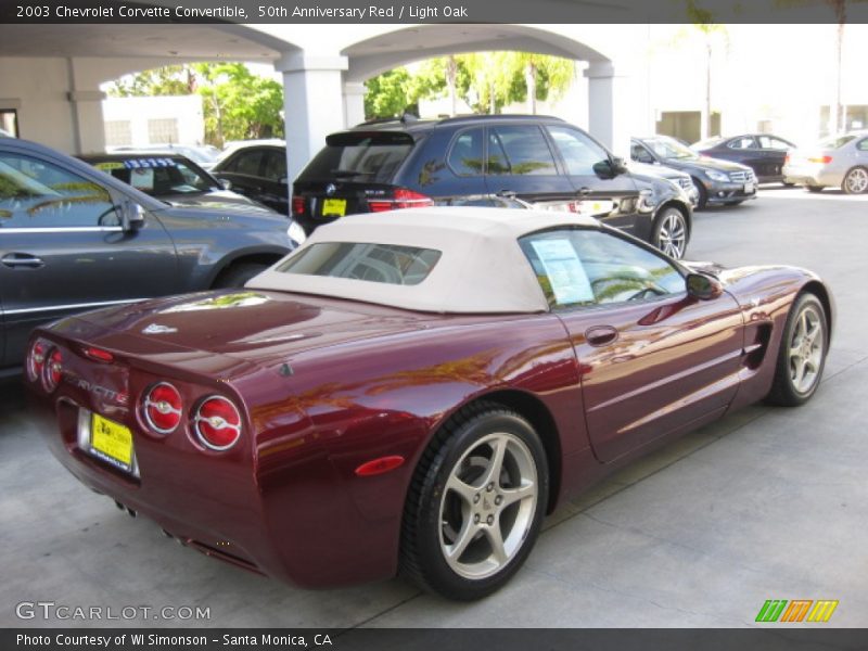 50th Anniversary Red / Light Oak 2003 Chevrolet Corvette Convertible
