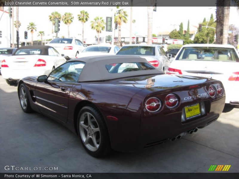 50th Anniversary Red / Light Oak 2003 Chevrolet Corvette Convertible