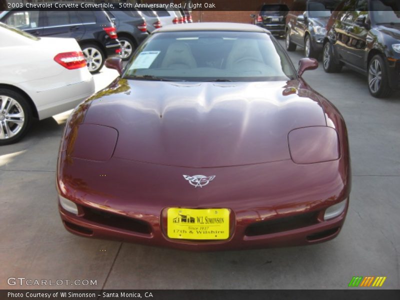 50th Anniversary Red / Light Oak 2003 Chevrolet Corvette Convertible