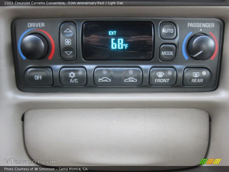 Controls of 2003 Corvette Convertible