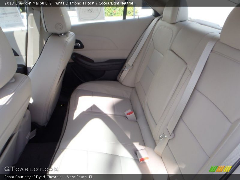White Diamond Tricoat / Cocoa/Light Neutral 2013 Chevrolet Malibu LTZ