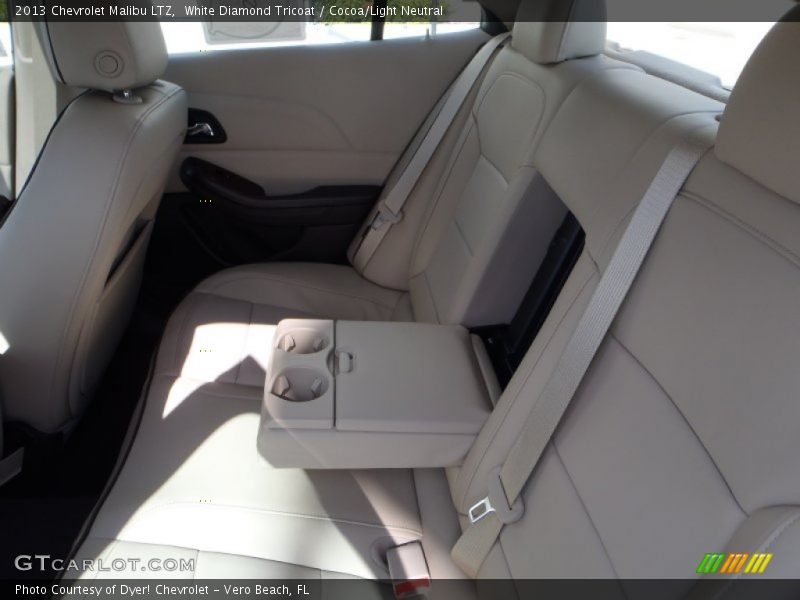 White Diamond Tricoat / Cocoa/Light Neutral 2013 Chevrolet Malibu LTZ
