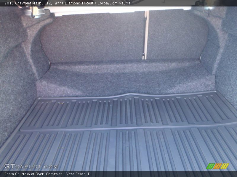 White Diamond Tricoat / Cocoa/Light Neutral 2013 Chevrolet Malibu LTZ