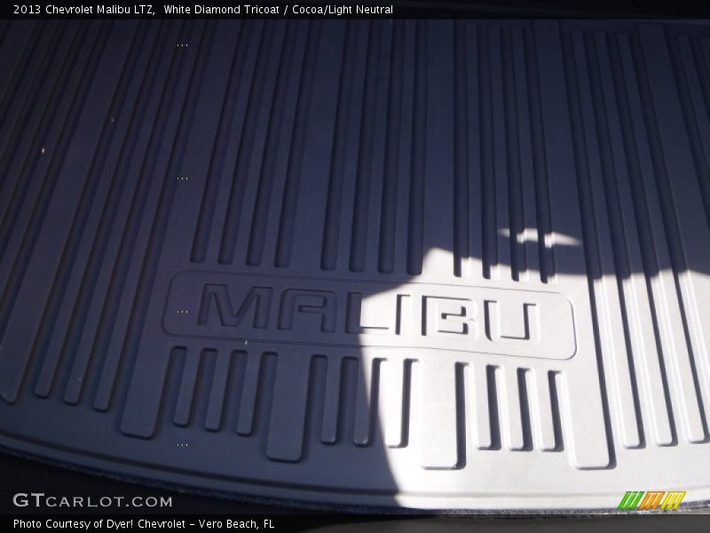 White Diamond Tricoat / Cocoa/Light Neutral 2013 Chevrolet Malibu LTZ