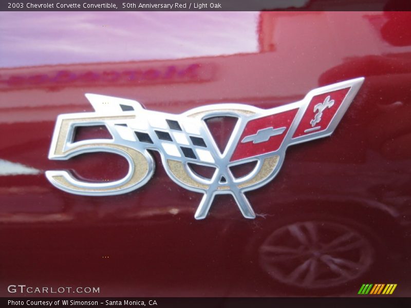 50th Anniversary Red / Light Oak 2003 Chevrolet Corvette Convertible