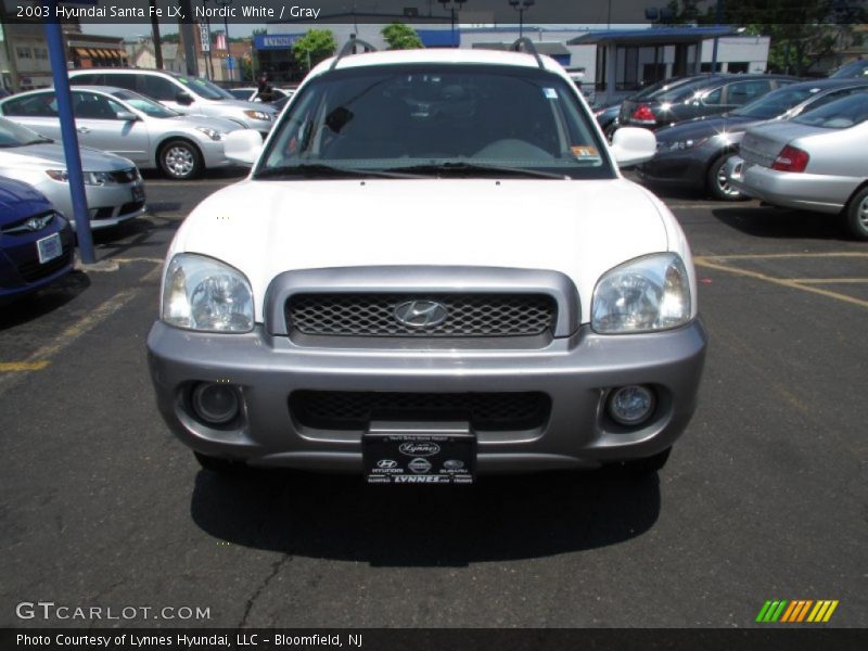 Nordic White / Gray 2003 Hyundai Santa Fe LX